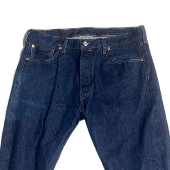 Vintage Levi’s 501 Dark Blue Jeans Size 34x30 Button Fly Retro Denim Men's Jeans - Picture 2 of 10